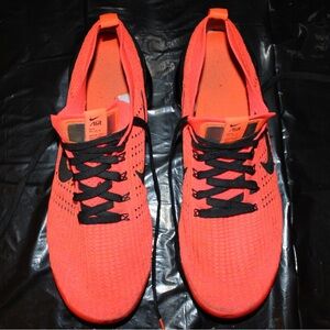 Nike Men's Bright Orange Athletic Shoes Flyknit 3.0